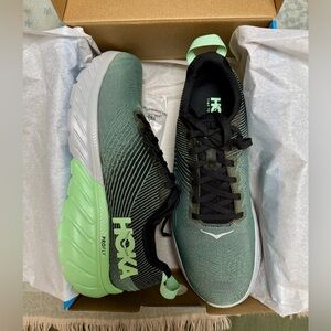 Hoka One One Mach 3 Men's Black and Mint Athletic Shoes // Size 11